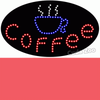 Affordable LED L8002 Coffee Oval LED Sign, 15